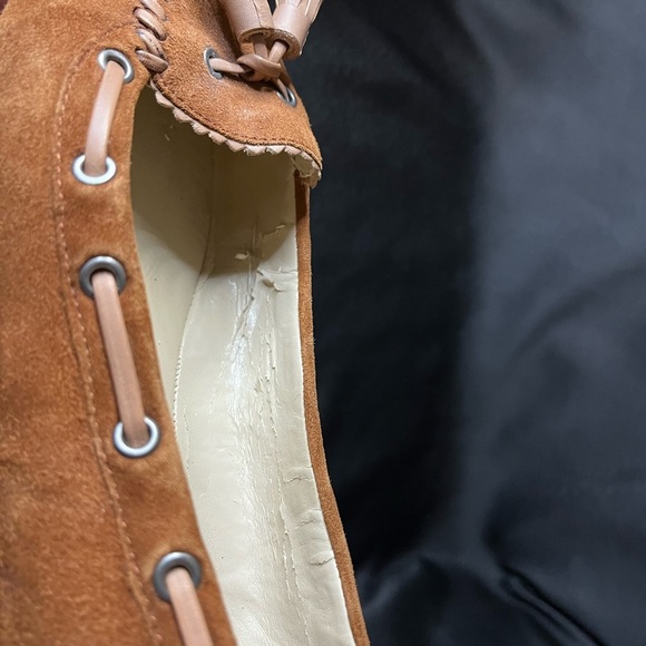 Isaac Mizrah Tan Suede Women's Loafers - Picture 7 of 9